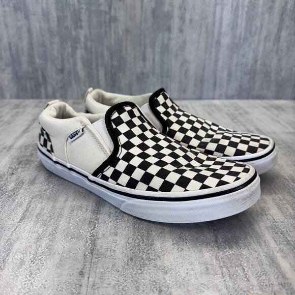 VANS Classic Slip On Shoes Black & White Checkered Youth  6 UK 5 Size - Picture 1 of 10